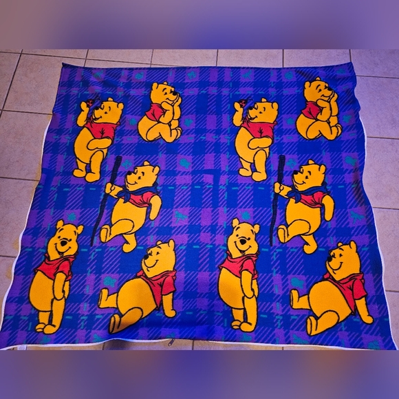 Vintage Disney Winnie The Pooh fleece Blanket Sleepingbag - Picture 7 of 7